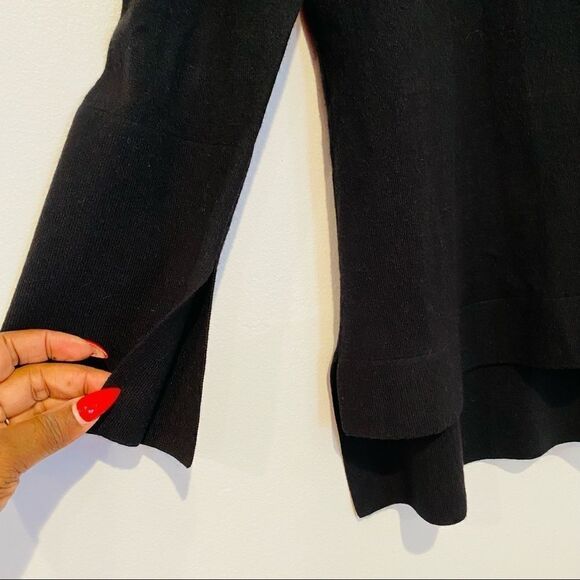 Gibson Latimer Split Hi Lo Hem Flare Sleeve Top Size Medium - Picture 6 of 8